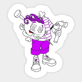 Mr. Sinmo (Julia style) purple Sticker